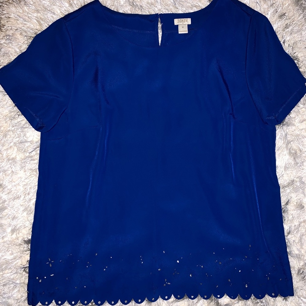 J. Crew short sleeve satin top